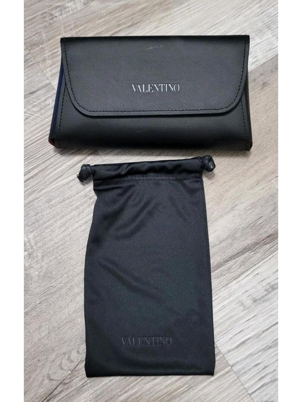 Valentino Glasses Cases With Bag Black Red Lined